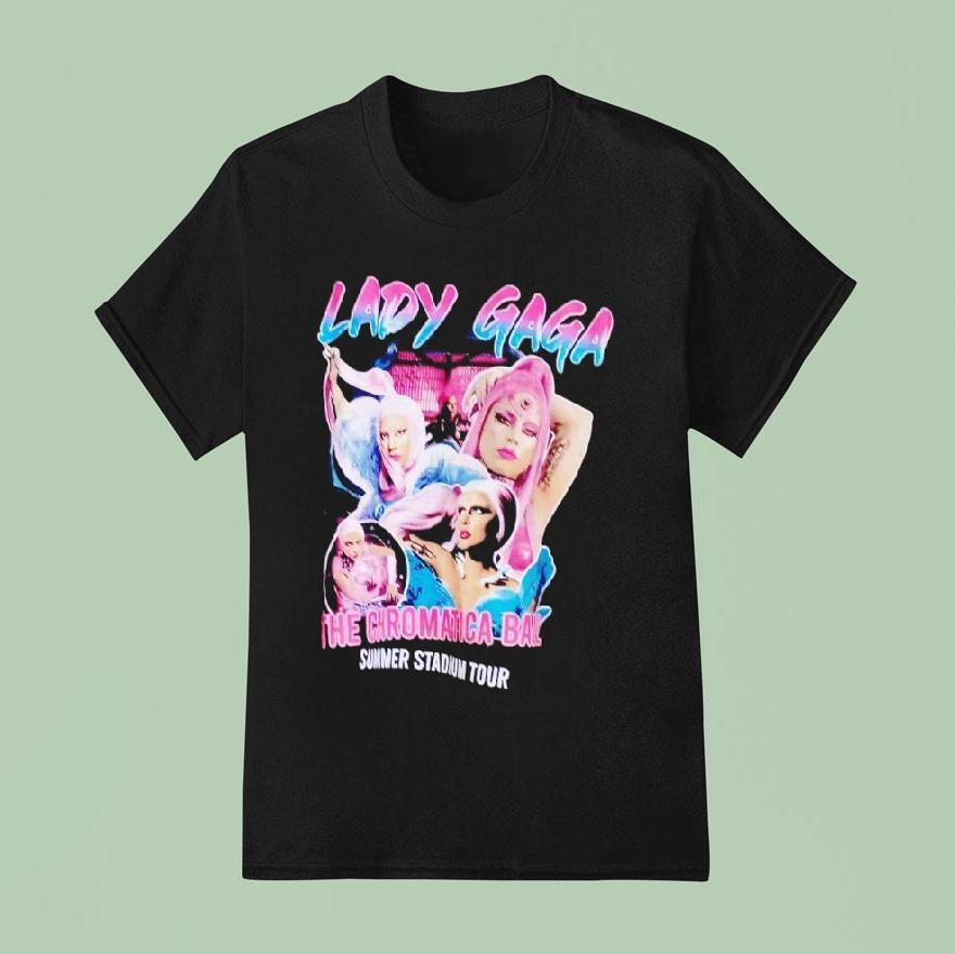 Lady Gaga The Chromatica Ball Tシャツ The Chromatica Ball White T-Shirt - Lady Gaga X Collection
