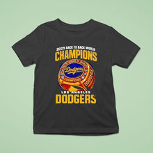 Load image into Gallery viewer, 2025 Back To Back World Champions Los Angeles Dodgers Ring Gold Shirt