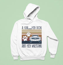 Load image into Gallery viewer, A Girl Her Dog And Her Mustang Vintage Shirt
