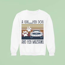 Load image into Gallery viewer, A Girl Her Dog And Her Mustang Vintage Shirt