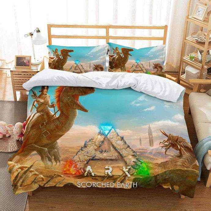 3D Customize ARK Scorched Earth Bedding Set Duvet Cover Set Bedroom Set Bedlinen